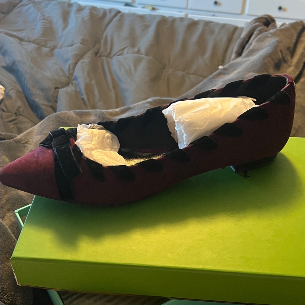 Kate Spade Kalani Deep Cherry Kid Suede Shoes